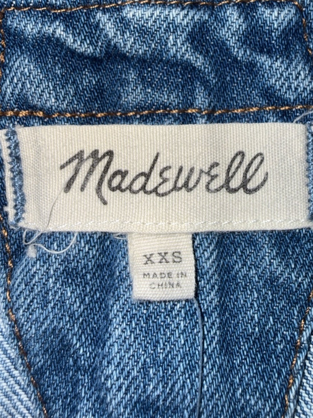 Madewell Adirondack Denim Short Overalls XXS Blue Size Orig $118 - Picture 5 of 7